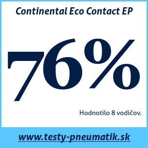 Test letných pneumatík Continental Eco Contact EP