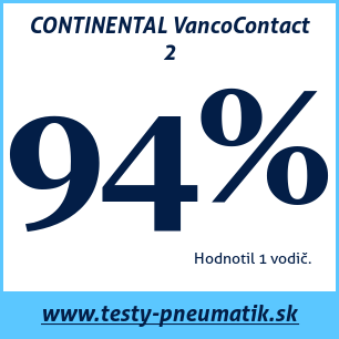 Test letných pneumatík CONTINENTAL VancoContact 2