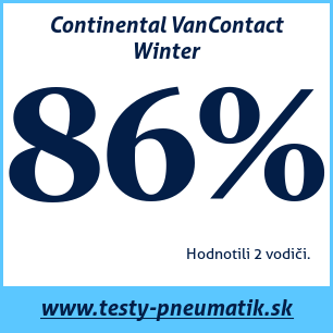 Test zimných pneumatík Continental VanContact Winter