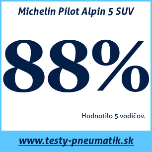 Test zimných pneumatík Michelin Pilot Alpin 5 SUV