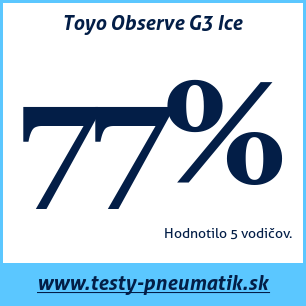 Test zimných pneumatík Toyo Observe G3 Ice