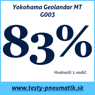 Test celoročných pneumatík Yokohama Geolandar MT G003